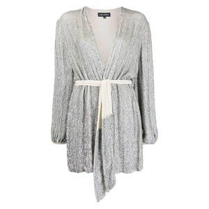Retrofete Gabrielle Sequin Robe Dress, silver, XS